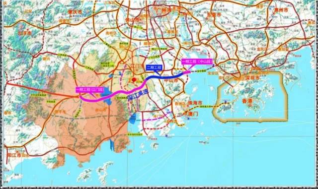 深江高速路线图。