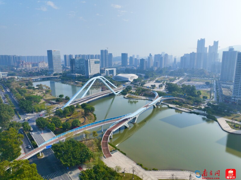 广州南沙城市景观图。（摄：刘伟）