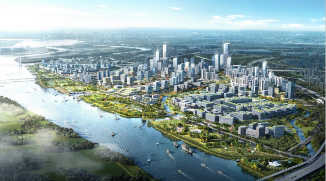 明珠湾城市客厅意向图。
