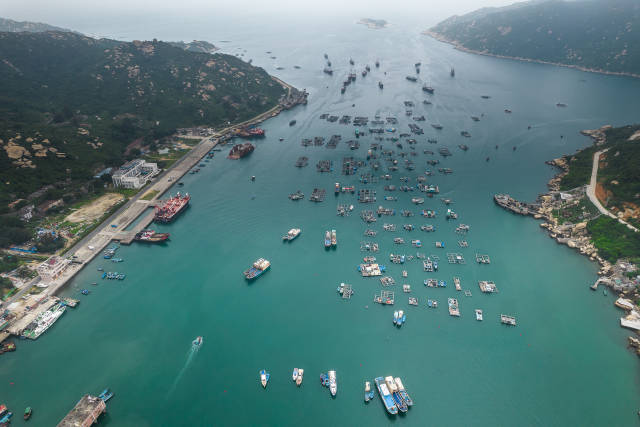 江门上川岛沙地渔港鸟瞰图。来源：视觉中国