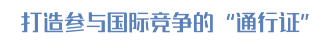 打造参与国际竞争的“通行证”