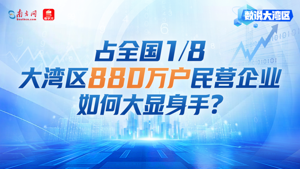 数看大湾区 | 占全国1/8，大湾区880万户民营企业如何大显身手？