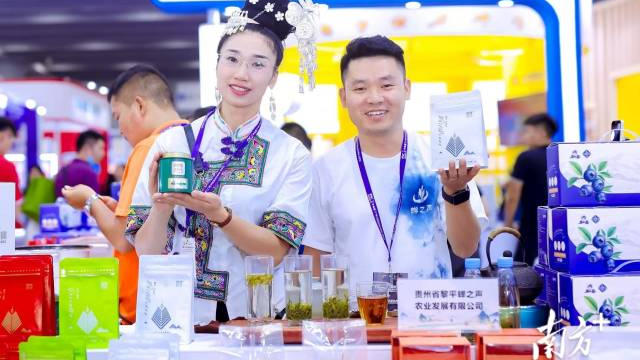 黔东南州组团参加中食展（广州）江南果蔬产业博览会。广东省粤黔协作工作队黔东南工作组供图