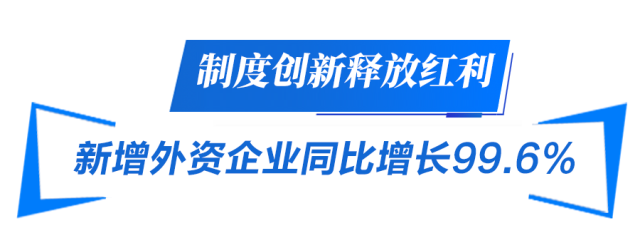 制度创新释放红利 新增外资企业同比增长99.6%