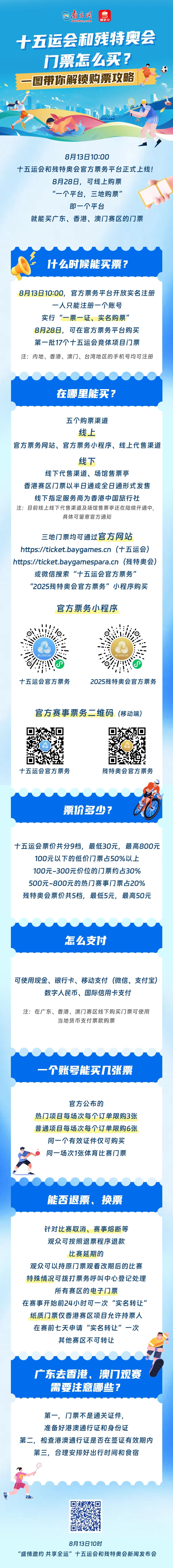 一图带你轻松解锁十五运会和残特奥会购票全指南